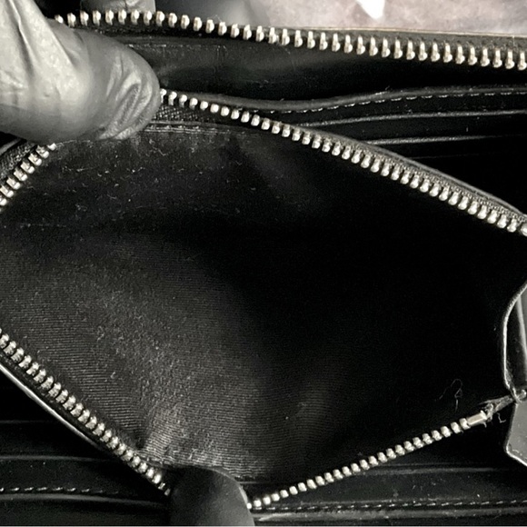 BURBERRY Smoke Check / Nova Check Plaid Leather Zip Around Wallet - Picture 11 of 11